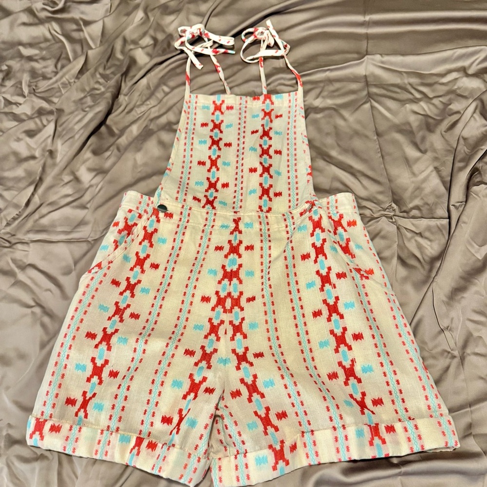 EN CREME Southwestern Print Overalls